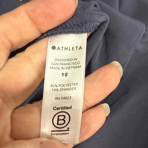 Athleta Venture Pant Gray/Blue Cargo Jogger Pants Women's Size 12 - Picture 7 of 9